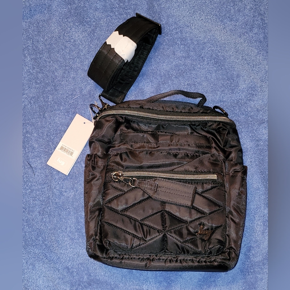 Lug Alpine - midnight black with abstract fern interior lining